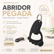 10x - Chaveiro Pegada de bebê Lembrancinhas de Festa e Pegada de bebê com Abridor de Garrafa