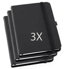 3X ou 6X - Cadernetas Capa Dura Executiva Escolar 80 Folhas Com Pauta - Tamanho 14x8cm