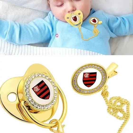 Chupeta personalizada de luxo time de futebol chupeta ortodôntico