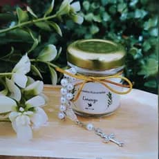 3 Velas Aromáticas para Madrinhas de Consagração com Mini Terço
