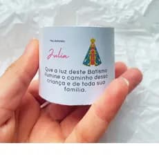 Kit 4  Velas Padrinho - consagração - batismo - batizado - Madrinha.