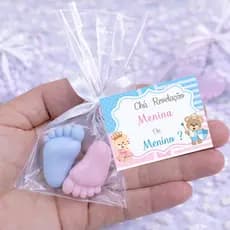 50 Mini Pezinhos para Chá de Bebê - Saida de Maternidade 25 pares