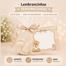 120 Mini Pezinhos de Sabonete Perfumado para Lembrança de Saída de Maternidade Infantil 60 pares