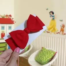 Faixa com Laço Nó Meia de Seda Branca de Neve Mêsversário Bebê Infantil Acessório de Cabelo Newborn