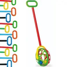 Brinquedo Infantil De Empurrar Para Bebê Gira Gira Didatico 62cm - Divplast