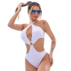 Maio De Praia Bojo Feminino Tipo Biquini Hot Paint Maiô Argola Asa Delta Body Praia