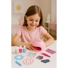 Brinquedo Infantil Estudio Manicure com Secador de Unhas, Esmalte e Acessórios - LP Toys