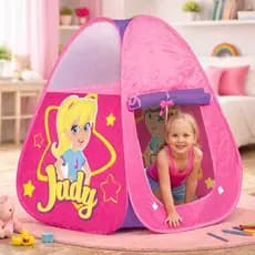 Brinquedo Toca Barraca Tenda Infantil Judy Teia - Dobrável Fácil de Montar Casinha