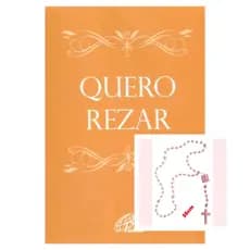 Livro Quero rezar (capa bege) - Religião Devocionarios + Terço
