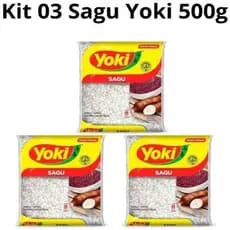 Kit 03 Sagu Yoki Pacote 500g