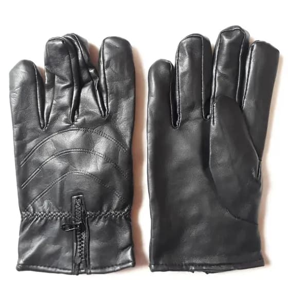 par de luvas couro sintético moto motociclista motoboy ciclismo forrado