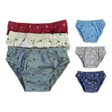 Kit 6 Cuecas Slip Infantil 100% Algodão Qualidade Conforto