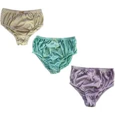 Kit 3 Calcinha Calçola Para Senhora Renda Poliéster Forro Algodão Grande M, G, Gg