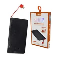 Bateria Portátil Kaidi 5000mAh KD-952 com Adaptadores Tipo C e Lightning Compacta e Eficiente