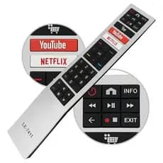 Controle Remoto TV AOC 7411 Botões Netflix e YouTube Compatível com Diversos Modelos AOC