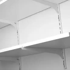 Kit Trilhos 50cm e Suportes para Prateleira Estante Modular Cremalheira (3x Trilhos E 6x Suportes)
