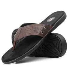 Chinelo Calce Fácil Masculina Couro Legítimo Verão Promoção Imperdível