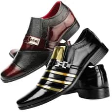 Sapato Social Masculino Kit 2 Pares Envernizado Super Confortável Imperdível