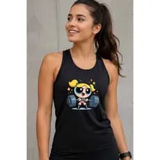 Regata Dry Fit Feminina Academia Estampa Meninas Super Poderosas