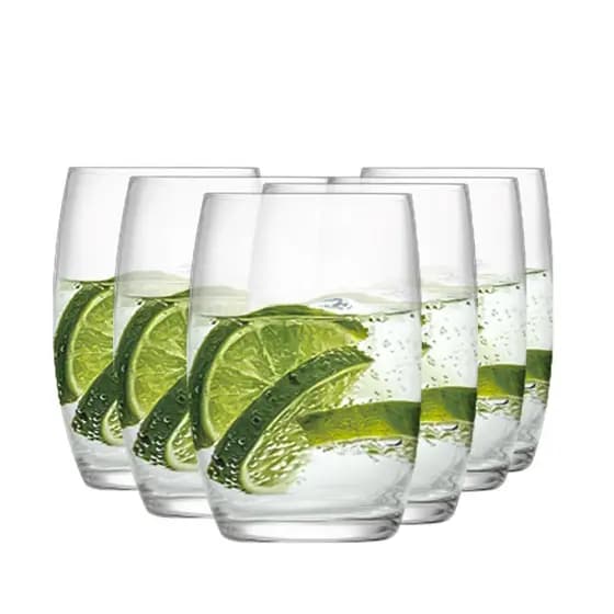 Jogo 6 Copos de Cristal Luxxor Àgua Suco 270ml, Copos de Cristal Àgua Suco  - Ruvolo