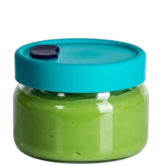 Pote de Vidro Borossilicato com Tampa Azul Turquesa Tiffany 590ml, Porta Mantimento Vidro - Ruvolo