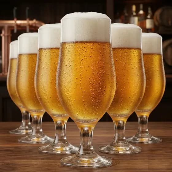 Jogo de Taça de Vidro Royal Beer, Taça de Cerveja 6pcs, 330ml - Ruvolo