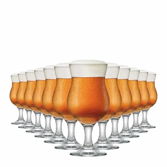 Jogo de Taça de Vidro Panama, Taça de Cerveja 12pcs, 400ml - Ruvolo