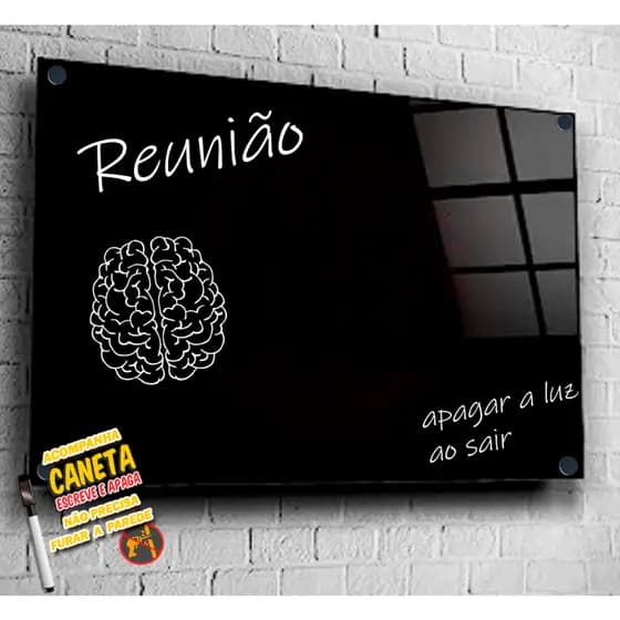 Parede Lousa Quadro Negro Planner Anotações de Acrílico com caneta escreve e apaga não precisa furar a parede vários tamanhos