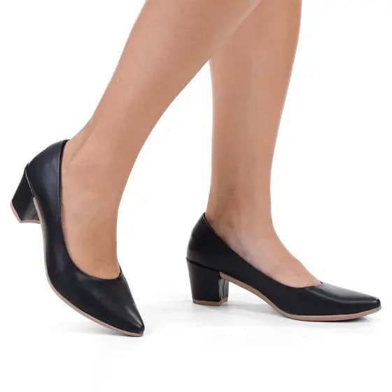 Sapato Scarpin Feminino Madale Salto Baixo Confortável