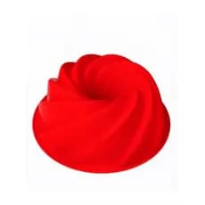 Forma de Bolo Vazada Espiral Silicone BOLO TORTA PUDIM 23CM