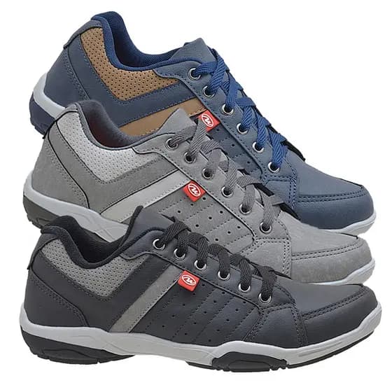Kit 3 Pares Sapatênis Masculino FXB Conforto Leve Macio Social 940