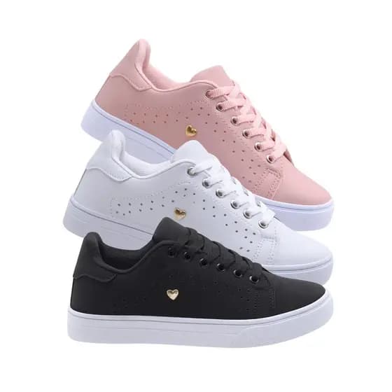 Kit 3 Pares Tenis Feminino Casual FXB Original Novo 2066
