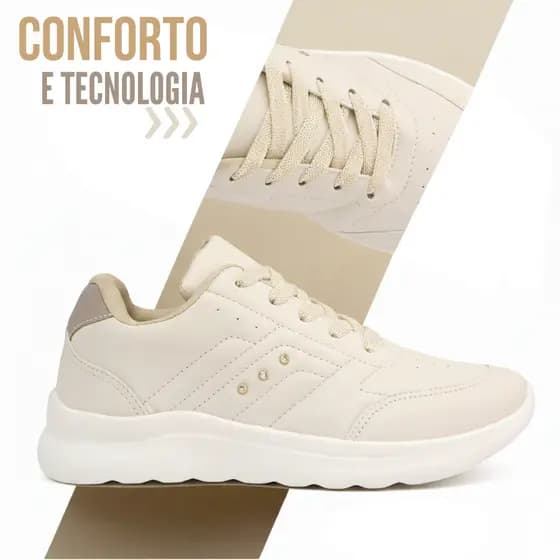 Tênis Casual Feminino Leve Confortável Estiloso Mulher Virgínia FXB C4