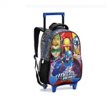 Mochila de Rodinha Infantil Super Heróis - Mega Heroes - Material escolar menino
