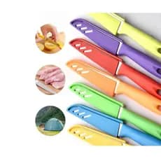 Faca Lâmina Muito Afiada em Aço Inox com Capa Bainha Protetora Tampa para Pesca Viagem Camping Cozinha