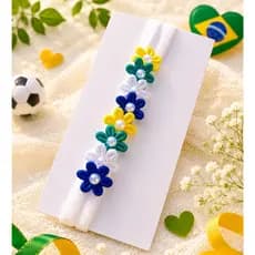 Faixa Laço do Brasil Laço Copa do Mundo Acessórios Copa do Mundo Torcida Brasil