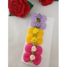 kit com 2 par,lacinhos de cabelo pequeno,lacinho de tricô,florzinha,laco pra bebe,presente para bebe,cha de bebe,