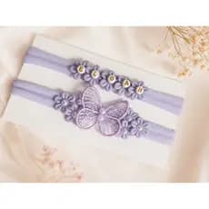 Kit de 2 Faixas de Meia de Cabelo para Bebê do 0 ao 1 ano