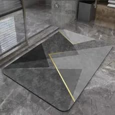 Tapete de Banho PVC - Absorção Rápida, Antiderrapante para Banheiro e Entrada, Terra Diatomácea