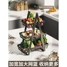 Fruteira De Mesa Arame Em Metal 3 Andares Organizador De Frutas 52cm