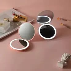 Luz LED espelho Portátil Criativa Cosmética Espelho Lâmpada Compacto