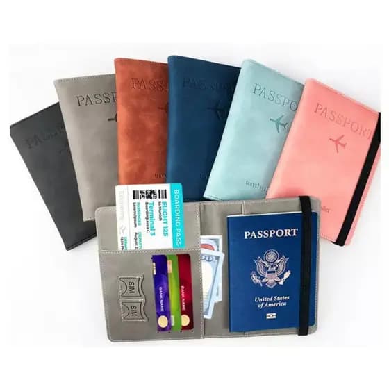Capa para Passaporte em Camurça