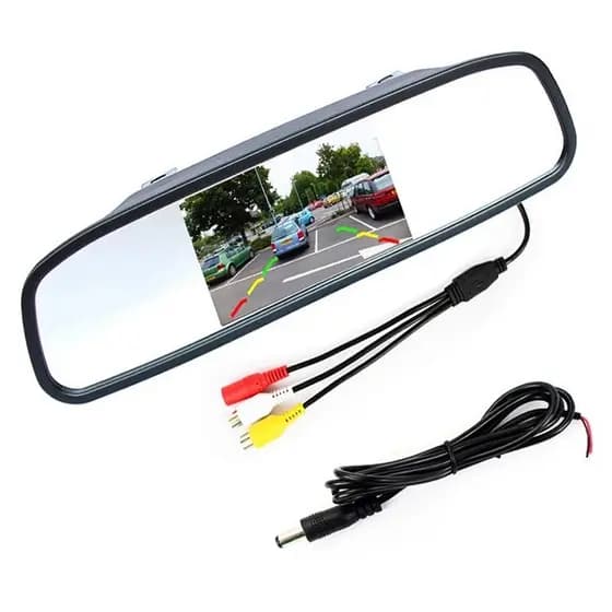 Espelho Retrovisor com Monitor LCD de 4.3" para Câmera de Ré