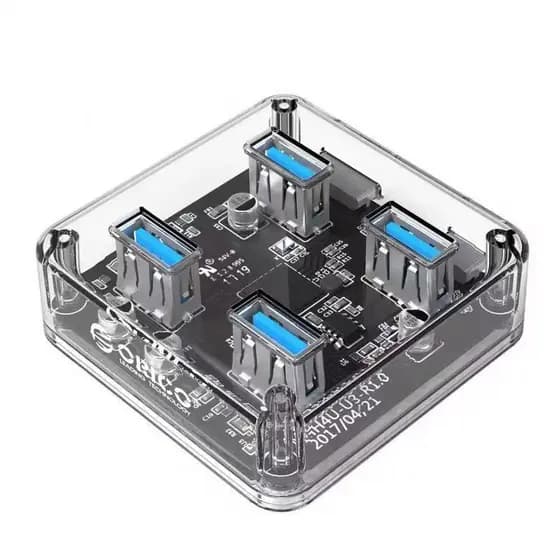 Hub USB Transparente 4 Portas USB 3.0 Knup