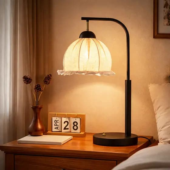 Abajur Luminária de Mesa 3 Tons de Luz Cúpula Ajustável para Quarto Sala Escritório Bivolt OIH-4723