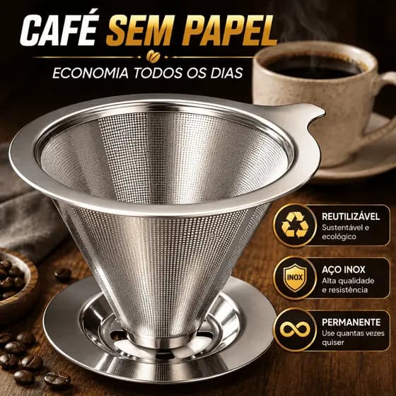 Coador de Café Aço Inox 103 Permanente