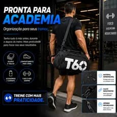 Bolsa Esportiva 3 Em 1 Academia Viagem Mochila Transversal Impermeável