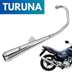 Escapamento Estralador Fan Titan Start 160 2016 á 2024 Turuna Cromado
