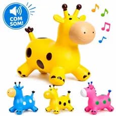 Brinquedo Girafa Inflável Upa Upa Com Som Pula Pula Infantil - Envio Imediato -
