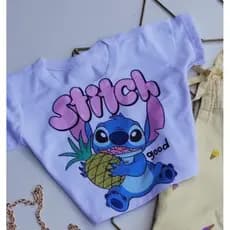 Blusa Croped stich abacaxi , infantil ,Moda Blogueirinha menina
